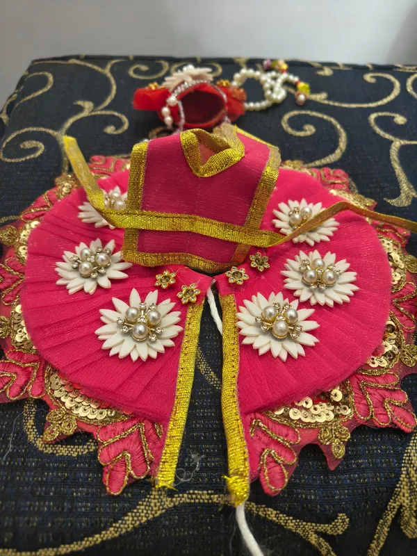 Red_Embellished_Laddu_Gopal_Shringar_Dress_Set