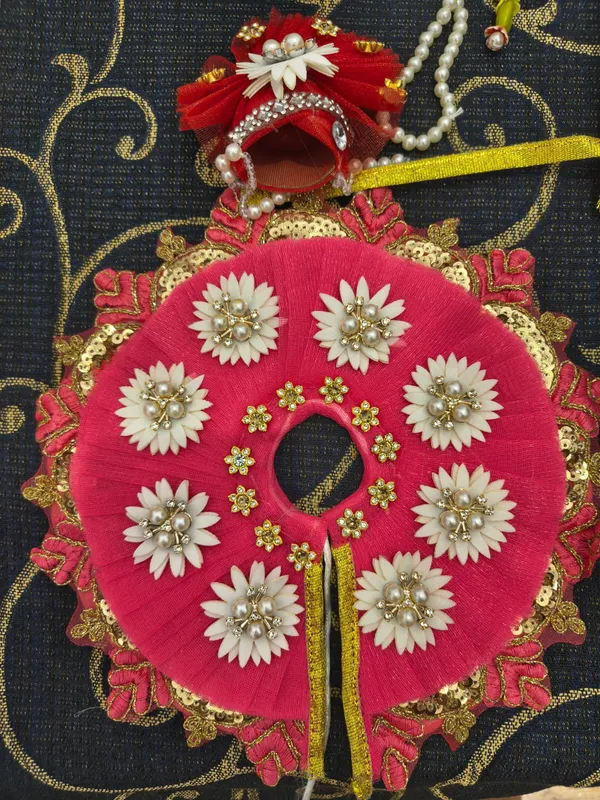 Red_Embellished_Laddu_Gopal_Shringar_Dress_Set