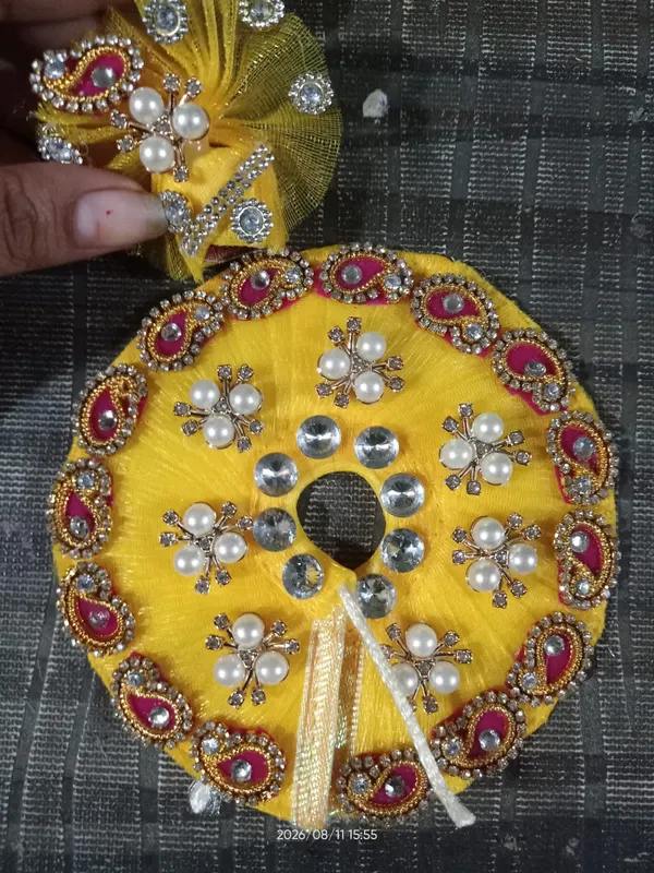 Yellow_Embellished_Devotional_Idol_Dress_Set