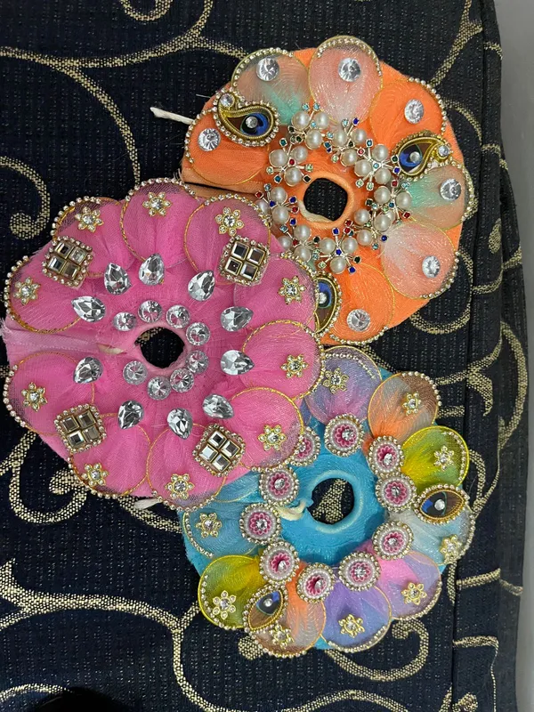 Multicolour_Embellished_Fabric_Flower_Appliques_For_Craft_Decoration