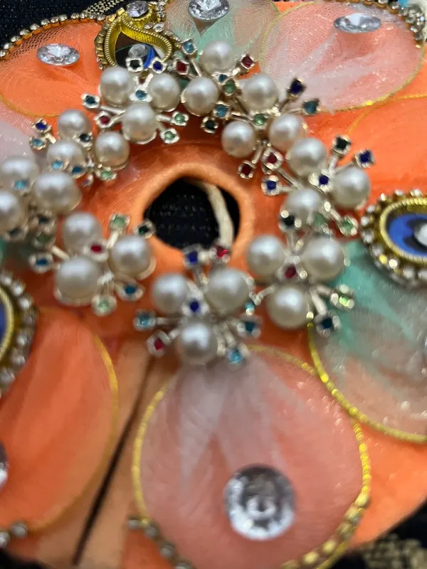 Orange_Organza_Embellished_Floral_Hair_Accessory_for_Women