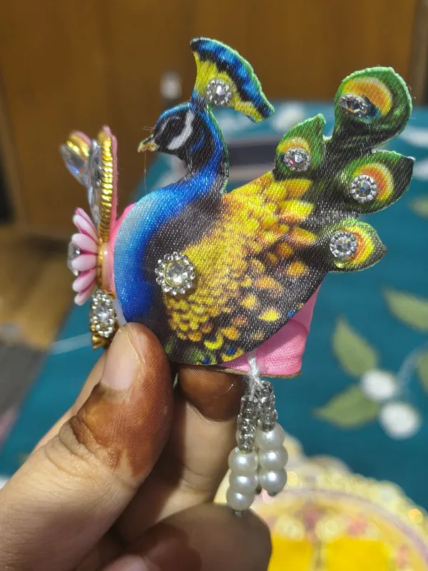 Embellished_Peacock_Design_Pooja_Thali