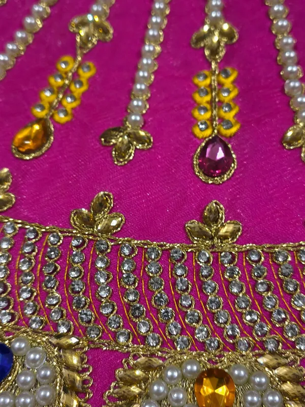 Lovely_Magenta_Mata_Rani_Lehenga,_Patka_&_Mukut_Set