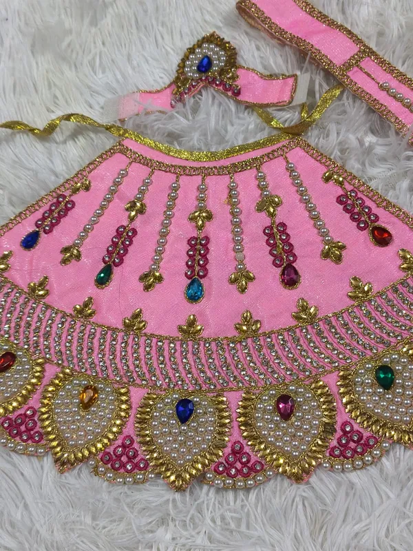 Lovely_Pink_Mata_Rani_Lehenga,_Patka_&_Mukut_Set