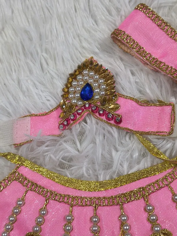 Lovely_Pink_Mata_Rani_Lehenga,_Patka_&_Mukut_Set