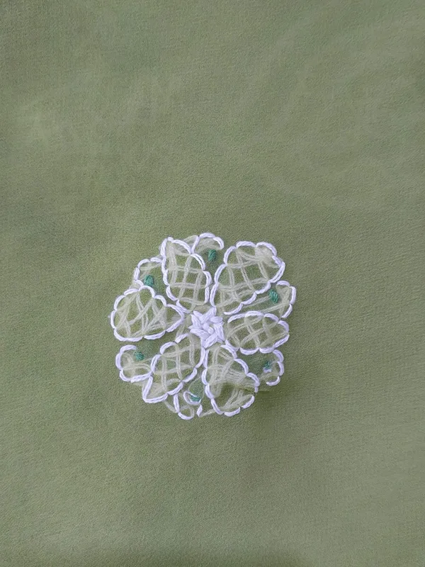 Olive_Grace_Hand-Embroidered_Chikankari_Saree