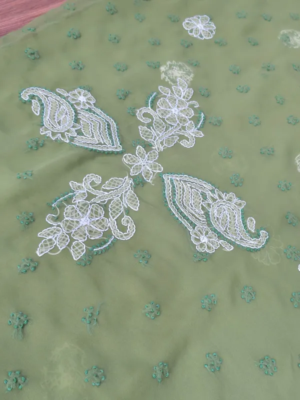 Olive_Grace_Hand-Embroidered_Chikankari_Saree
