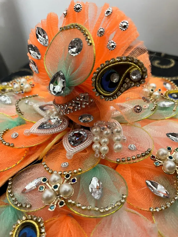 Orange_Organza_Embellished_Floral_Hair_Accessory_for_Women
