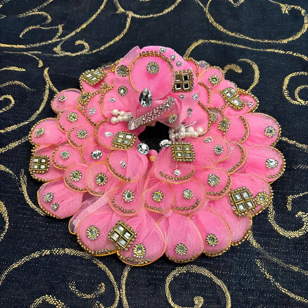 Pink_Silk_Net_Floral_Laddu_Gopal_Dress_Set