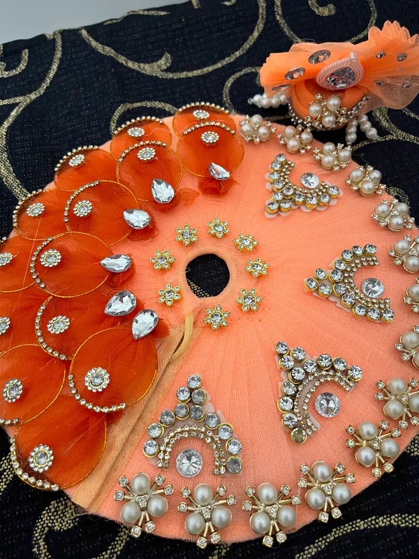 Orange_Silk_Net_Embellished_Laddu_Gopal_Dress_Set