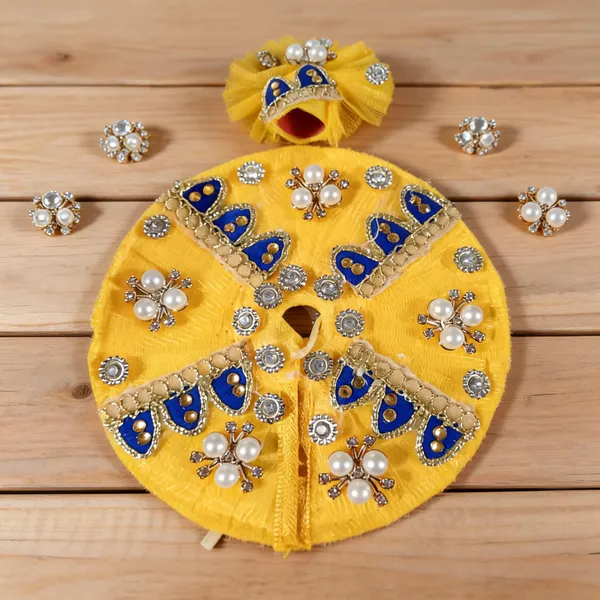 Yellow_Silk_Net_Embellished_Laddu_Gopal_Dress_Set