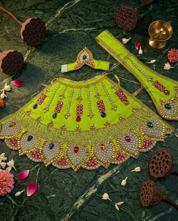 Vibrant_Green_Mata_Rani_Lehenga,_Patka_&_Mukut_Set