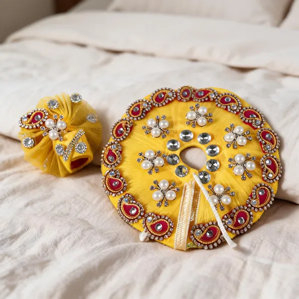 Yellow_Silk_Net_Embellished_Laddu_Gopal_Dress_Set