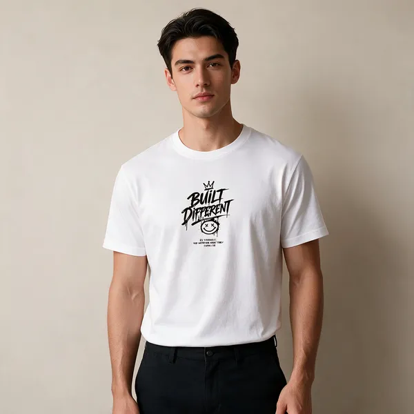 White_Graphic_Crew_Neck_T-Shirt_for_Unisex