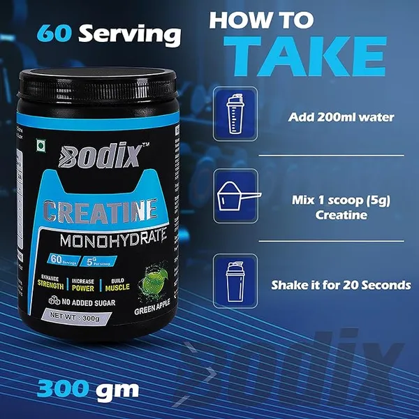 Bodix_Creatine_Supplement_Powder_Green_Apple_300G
