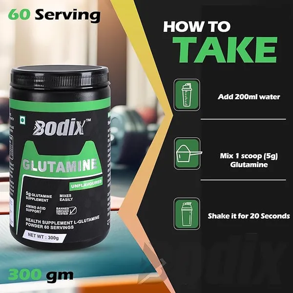 Bodix_Glutamine_Supplement_Powder_Unflavoured_300G