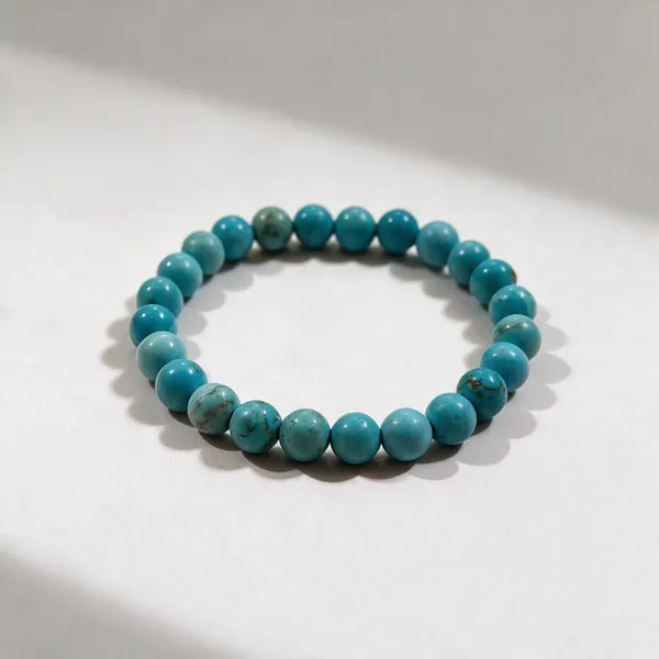 Blue_Turquoise_Stretch_Beaded_Bracelet_For_Unisex