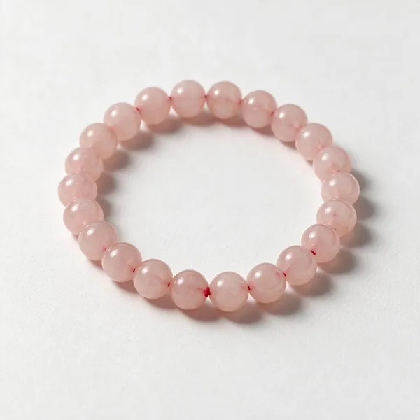 Rose_Pink_Quartz_Stretch_Beaded_Bracelet_For_Unisex