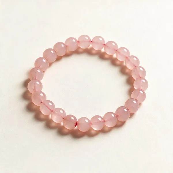 Rose_Pink_Quartz_Stretch_Beaded_Bracelet_For_Unisex