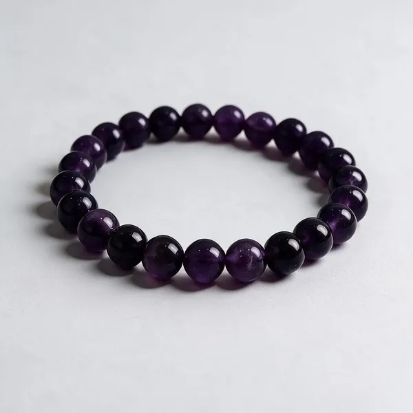 Black_Agate_Beaded_Bracelet_For_Adults