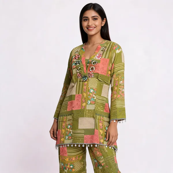 Olive_Green_Printed_Kurta_Set_for_Women