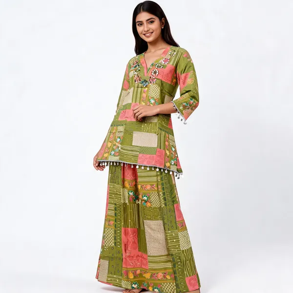 Olive_Green_Printed_Kurta_Set_for_Women