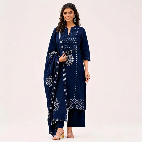 Navy_Blue_Printed_Kurta_Set_for_Women