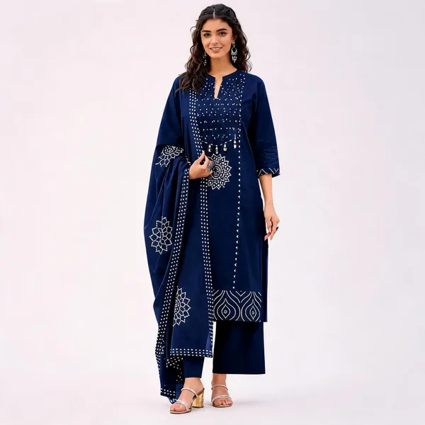 Navy_Blue_Printed_Kurta_Set_for_Women