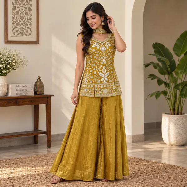 Mustard_Printed_Kurta_Palazzo_Set_for_Women