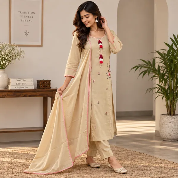 Beige_Embroidered_Straight_Kurta_Set_For_Women