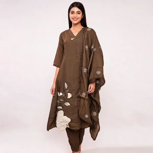 Brown_Embroidered_Ethnic_Kurta_Set_for_Women