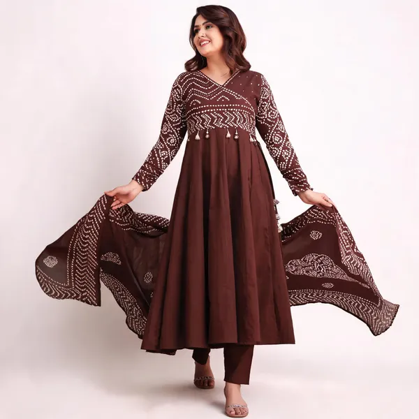 Brown_Printed_Anarkali_Kurta_Set_for_Women