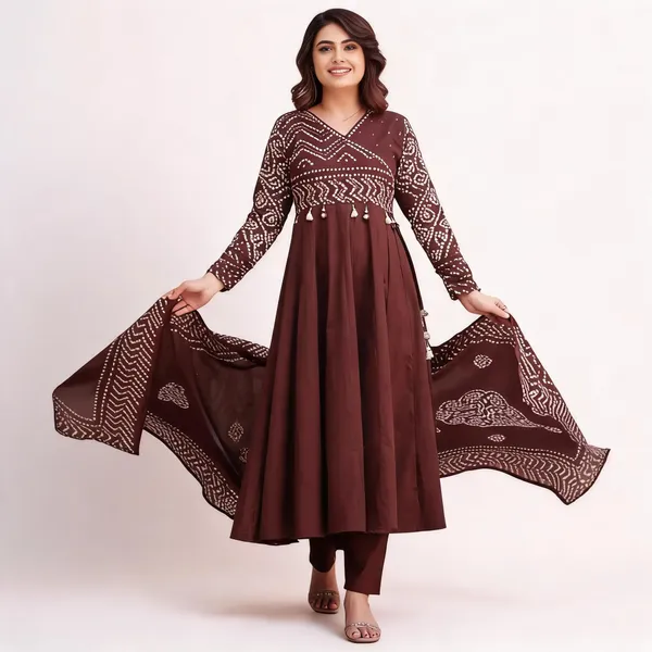 Brown_Printed_Anarkali_Kurta_Set_for_Women