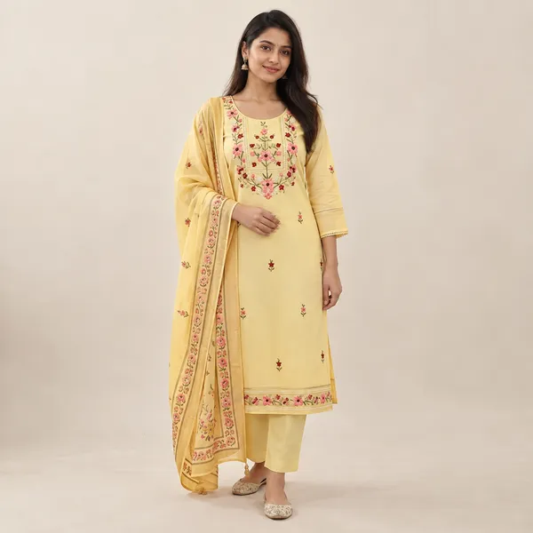 Yellow_Embroidered_Straight_Kurta_Set_for_Women
