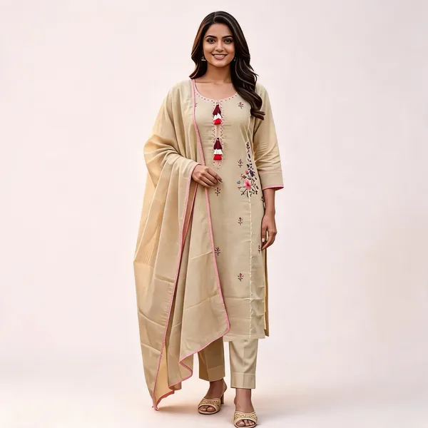 Beige_Embroidered_Straight_Kurta_Set_For_Women