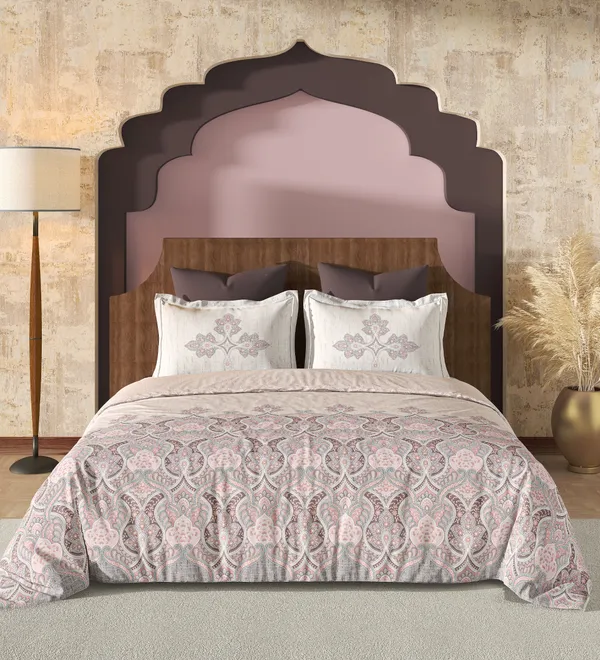 Cotton_Jaipuri_Grey_Paisley_Print_King_Size_Bedsheet_Set