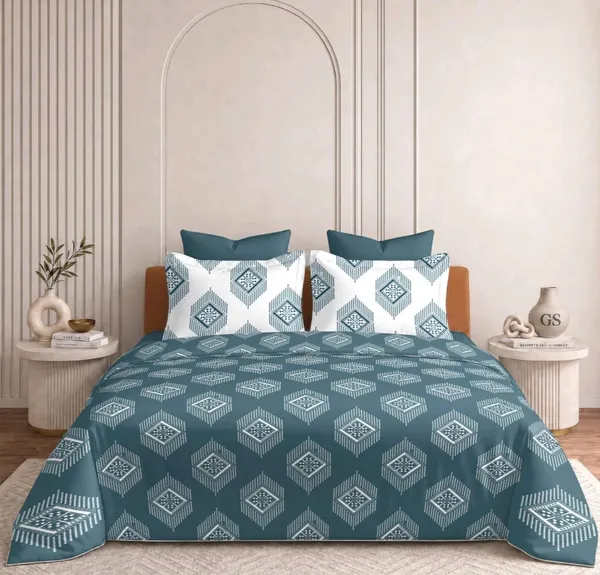 Cotton_Modern_Teal_Geometric_Print_King_Size_Bedsheet_Set