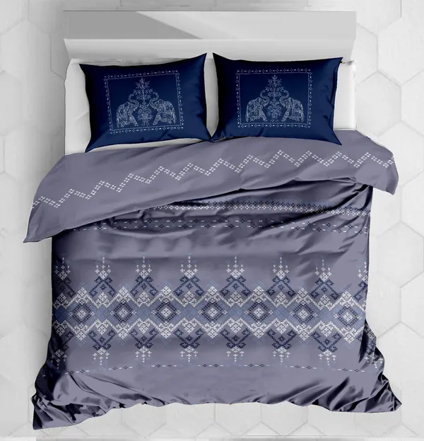 Cotton_Modern_Grey_Navy_Geometric_Print_King_Size_Bedsheet_Set