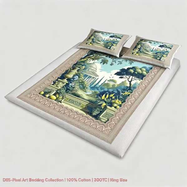 Cotton_Digital_Scenic_Landscape_Print_300Tc_King_Size_Bedsheet_Set