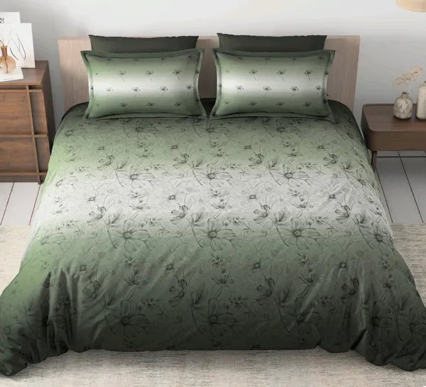 Cotton_Modern_Sage_Green_Floral_Print_King_Size_Bedsheet_Set