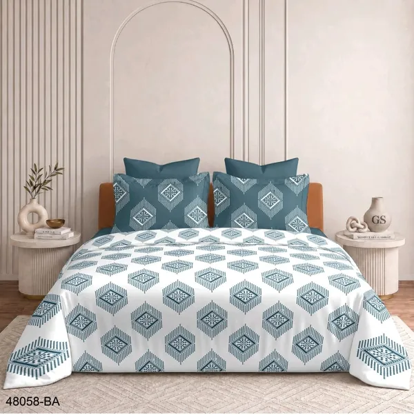 Cotton_Modern_Teal_Geometric_Print_King_Size_Bedsheet_Set