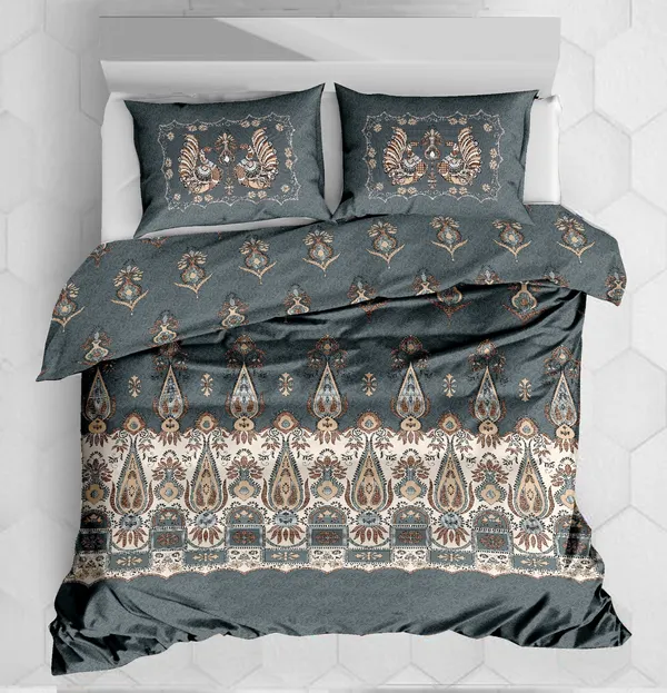 Cotton_Ethnic_Grey_Floral_Paisley_Print_King_Size_Bedsheet_Set