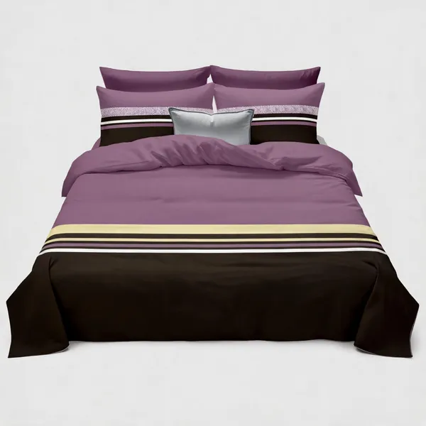 Cotton_Modern_Purple_Stripe_Print_King_Size_Bedsheet_Set