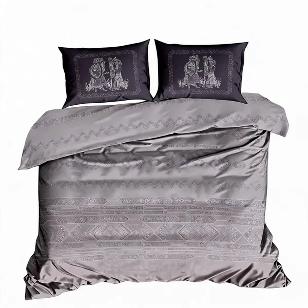 Cotton_Modern_Grey_Ornamental_Print_King_Size_Bedsheet_Set
