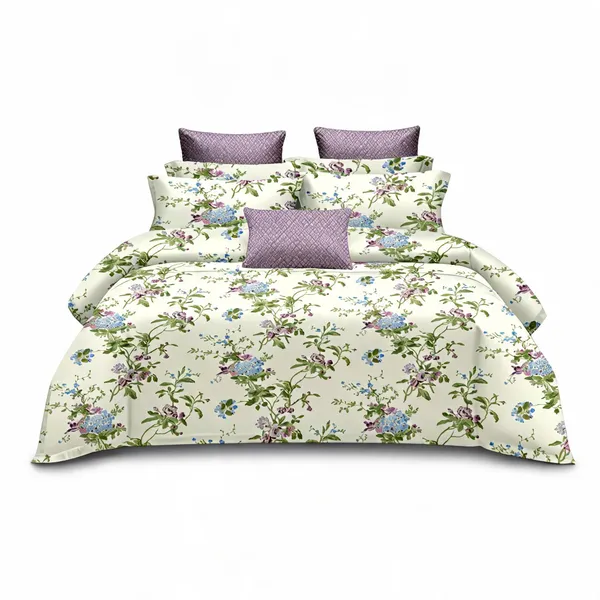 Cotton_Botanical_Floral_Print_Cream_King_Size_Bedsheet_Set
