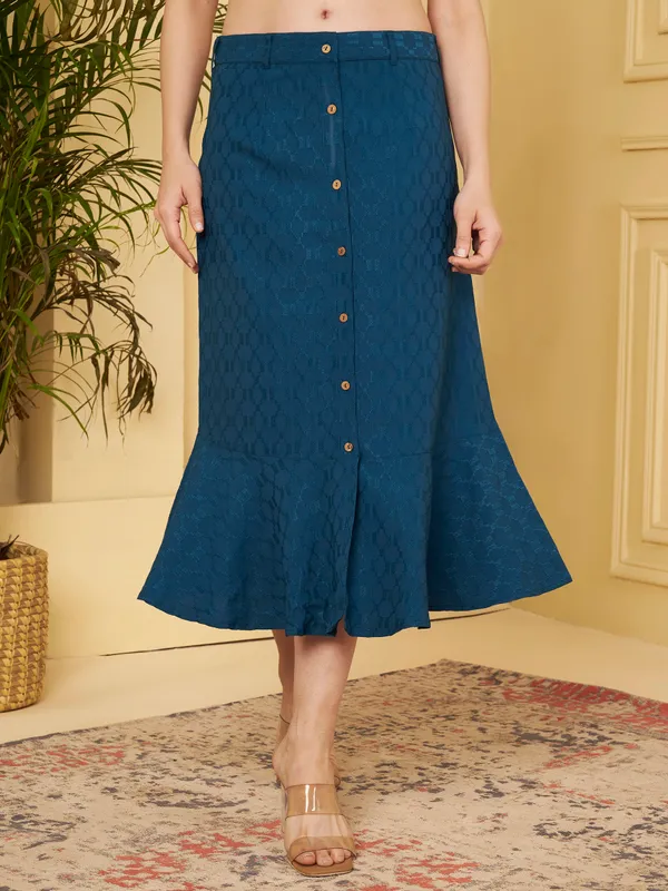 Blue_Textured_Off_Shoulder_Co_Ord_Set_For_Women