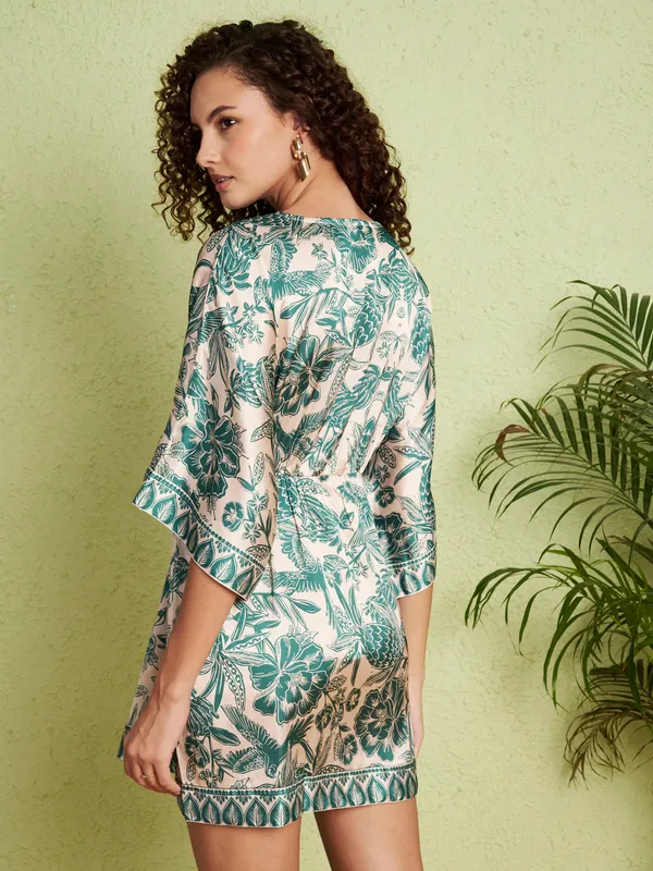 Green_Botanical_Print_Relaxed_Fit_Romper_For_Women