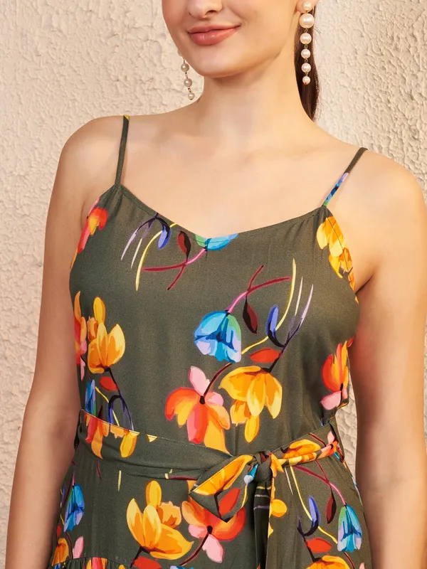 Olive_Floral_Print_Flared_Maxi_Dress_For_Women