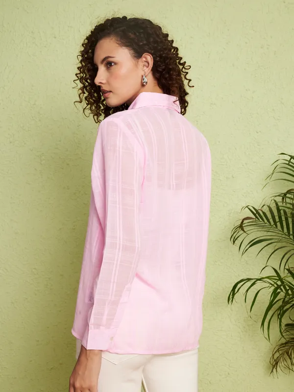 Pink_Textured_Relaxed_Fit_Shirt_For_Women