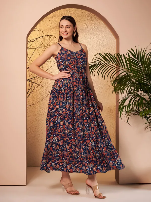 Navy_Floral_Print_Maxi_Dress_For_Women